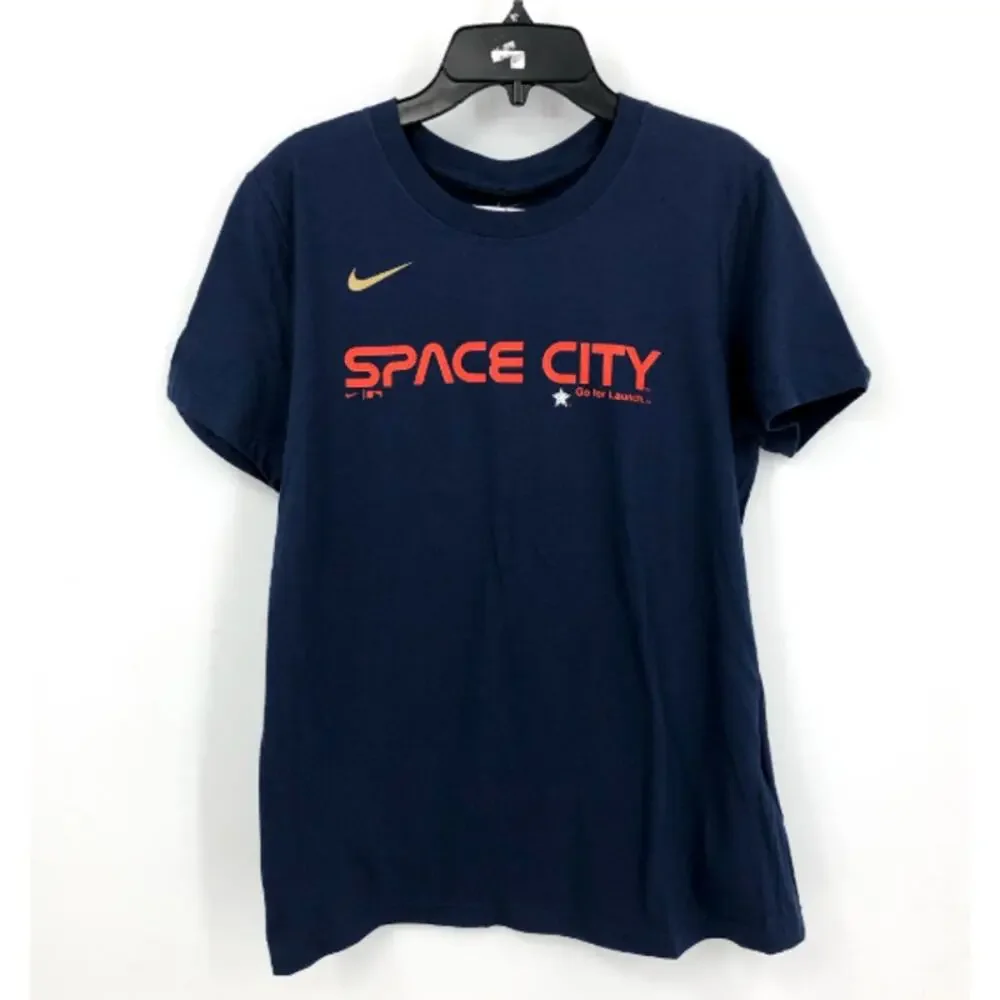 NIKE Women's Josh Hader Houston City Connect Player T Shirt Small Navy NWT